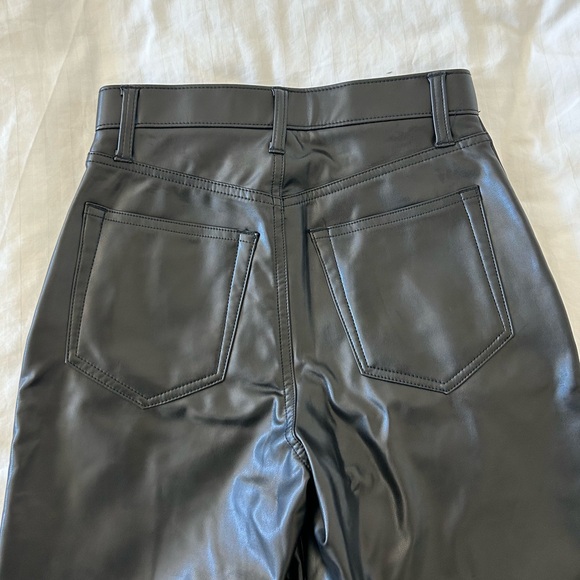 Abercrombie 90’s Straight Ultra High Rise Leather Pants - Picture 4 of 4